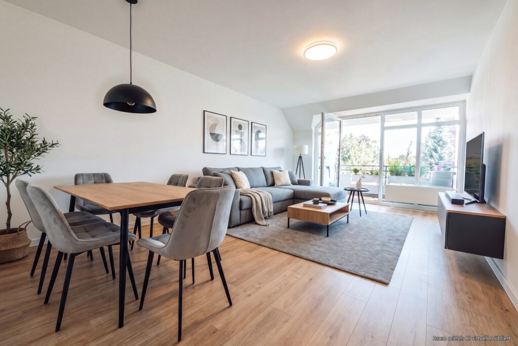 Sanierte 2 Zimmer Wohnung mit Loggia und Blick ins Grüne: Moosach nähe Bahnhof mit EBK & TG Platz